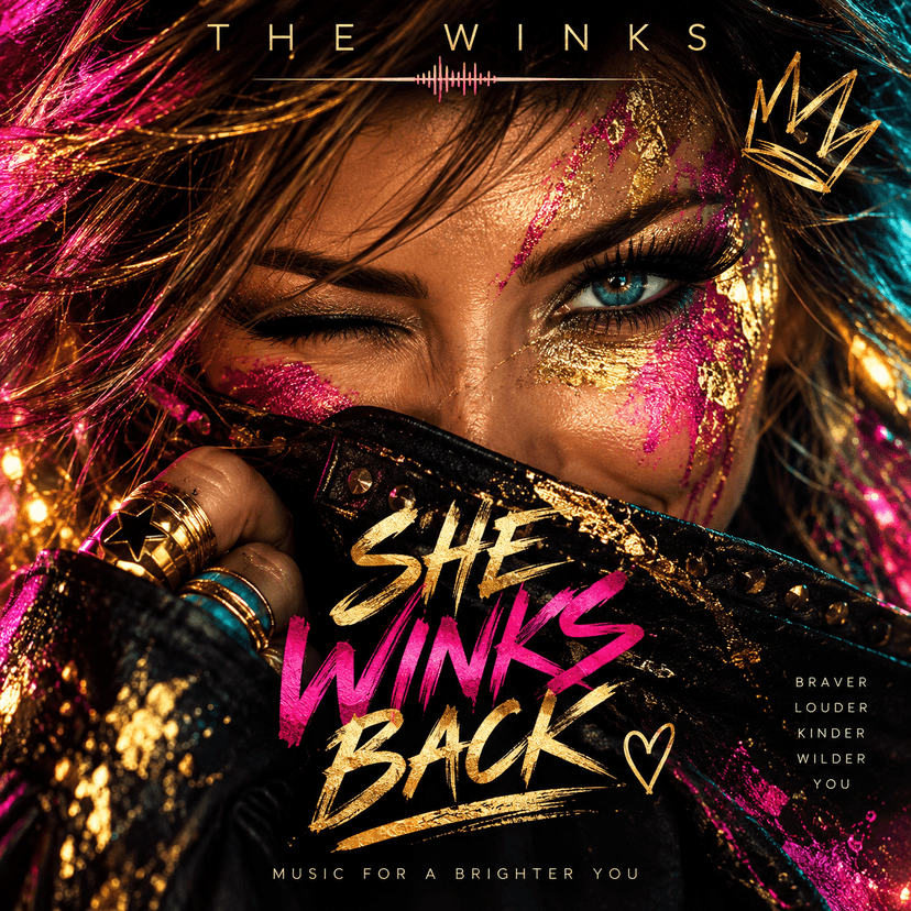 SHE WINKS BACK album artwork