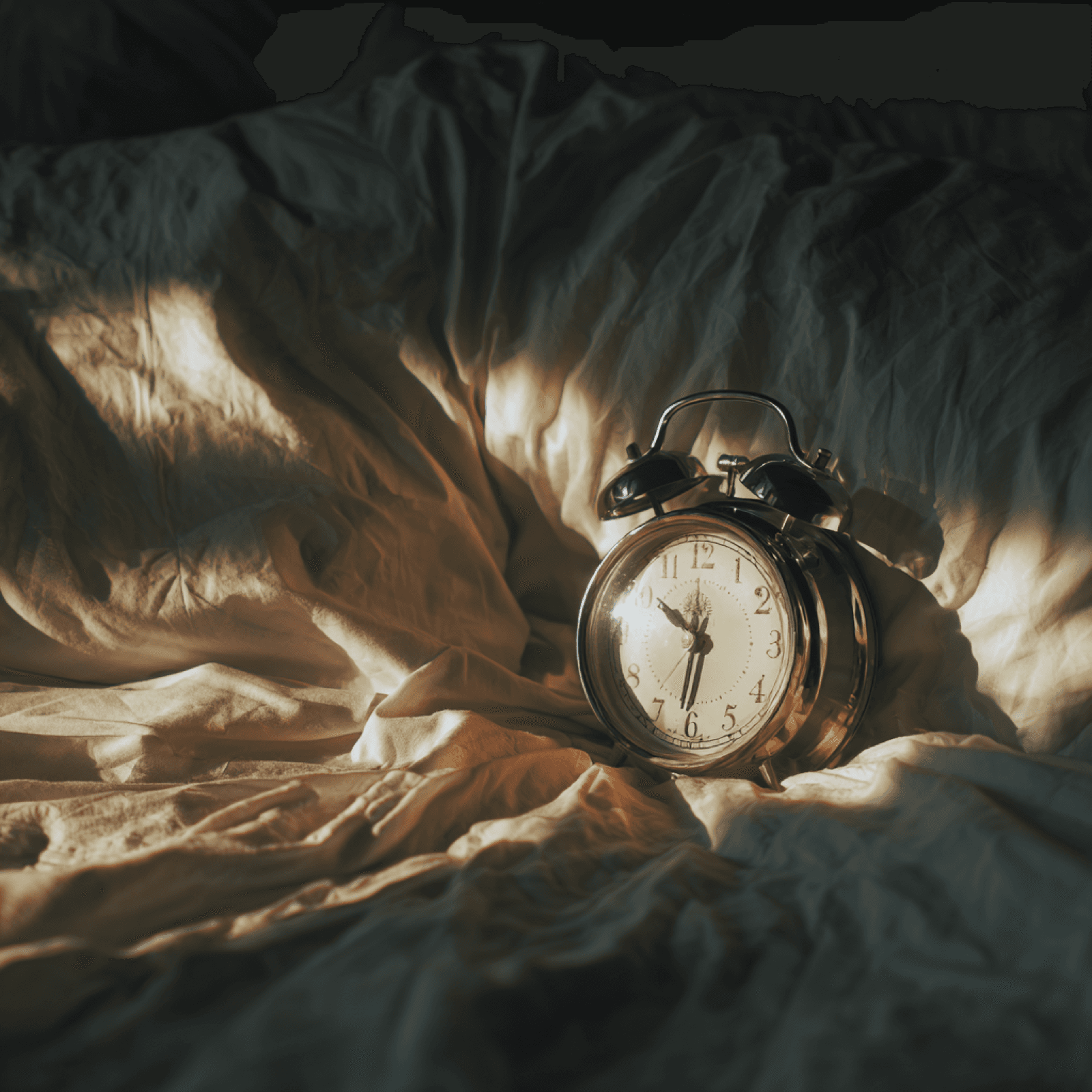 A clock turned face down on a table
